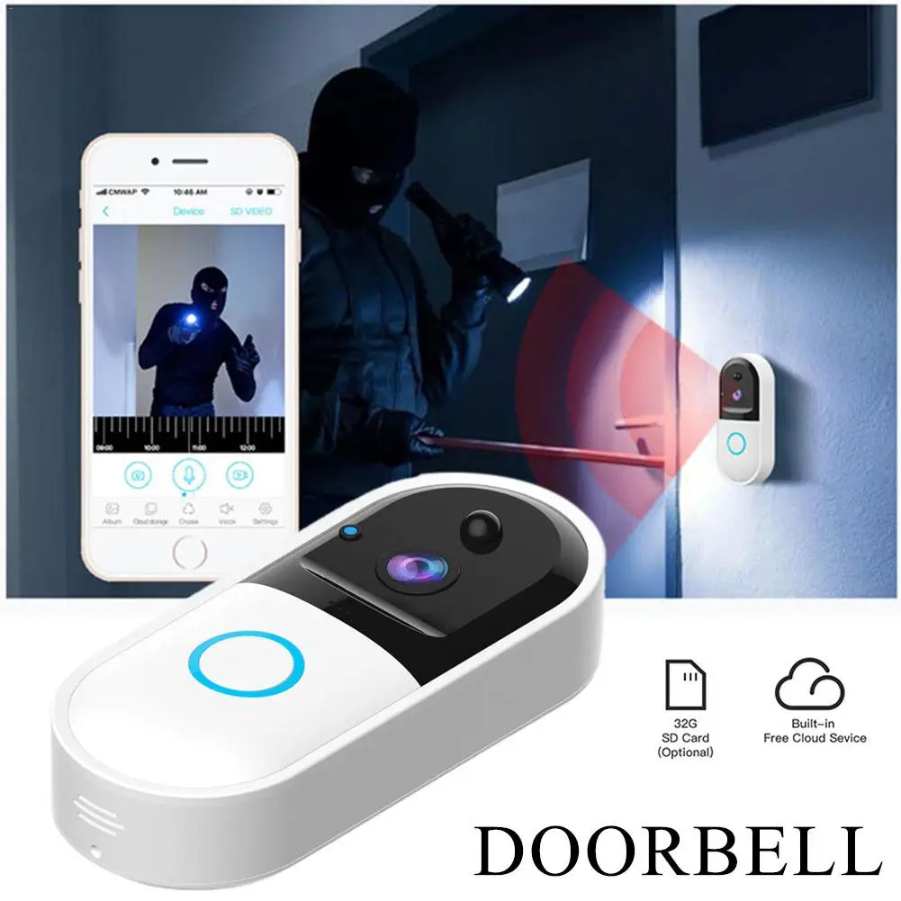 

B50 Wireless WiFi Intercom Video Doorbell Camera Set Smart APP Control Door Bell Camera with Video Night Vision