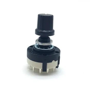 

5pcs RS26 1 Pole 12 Position Selectable Band Rotary Channel Selector Switch Handle length 20MM with knob Ratory Switch 1 Pole