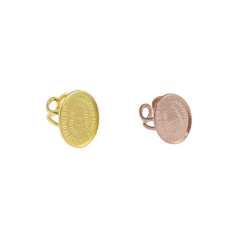 Beadsnice Brass Cabochon Ring Blank Oval Bezel Setting Ring Base Ring DIY Fit 18.5x26mm Cabochon 25707smt1