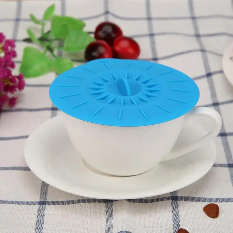

Silicone Lid Dustproof Coffee Mug Cover Cup Sealed Lid Heat Resitant Dustproof Sealed Leakproof Cartoon Cup Lid