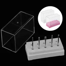 10 отверстий для ногтей подставка для ногтей органайзер для дизайна ногтей коробка для хранения дрель шлифовальный головной Бур Держатель Витрина 5