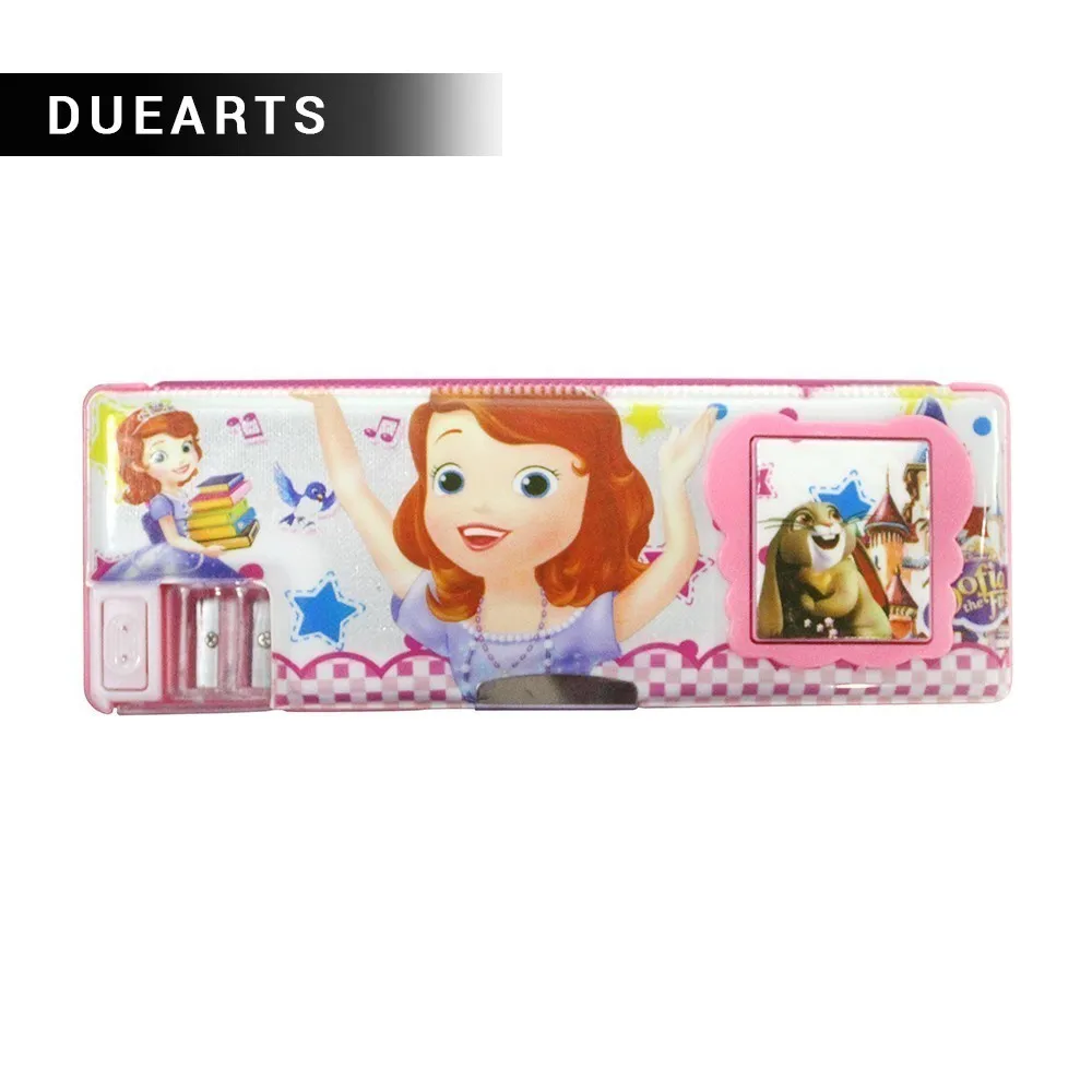 

GOOD Durable Cartoon Creative Stationery Box Multifunction Double Child Case Two Pencil Sharpener Calculator HOT Time limited