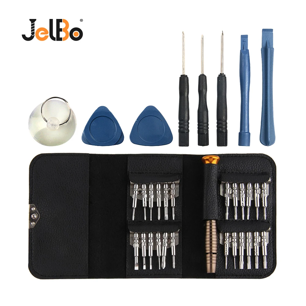 

JelBo Mini Portable Mobile Phone Repair Tools Set Torx Screw Driver Kit Adapter iPhone LCD Screen Opener Precision Bits Set