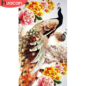 

HUACAN Diamond Painting New Square Stones Animals Diamond Embroidery Sale Peacocks Pictures With Rhinestones Home Decoration