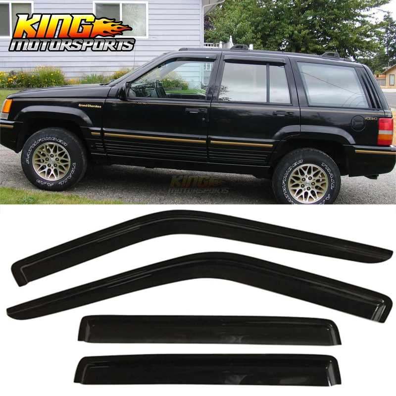 Акриловый дымчатый козырек подходит для 93 98 Jeep Grand Cherokee 4 шт. в комплекте|Навесы и