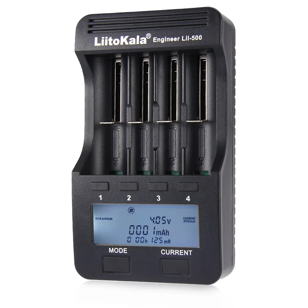 

Liitokala Lii - 500 Smart LCD Battery Charger for 18650/ 26650 / 16340 / 14500/10440 Rechargeable Batteries lii500 EU US UK Plug