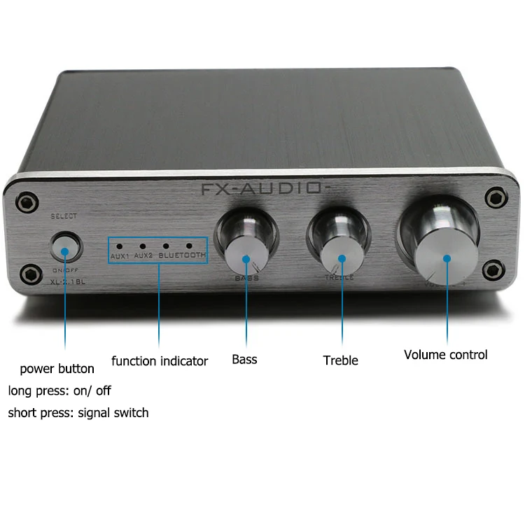 FX Audio XL 2.1BL TPA3116 bluetooth цифровой аудиоусилитель сабвуфера вход RCA/AUX/BT 50 Вт * 2 + 100