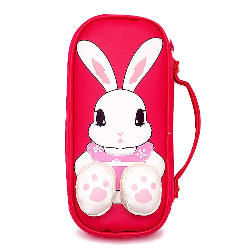 

High Quality Pen Bag Stationery Innovative Rabbit Pattern Pen Bag Multifunctional Stationery Box Animal Pattern Pencil Case