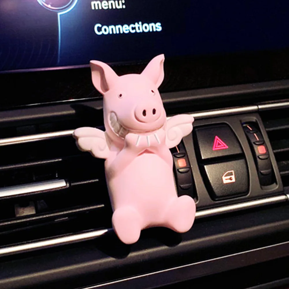 

Gift Freshener Car Ornament Fragrance Flavor Perfume Diffuser Accessories Air Outlet Multipurpose With Clip Cartoon Pig Styling