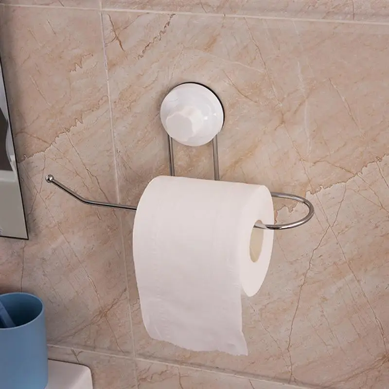 

Toilet Paper Holder Suction Cup Wall Mount Hand Towel Tissue Paper Hanger for Kitchen Bathroom Restaurant Shopping Mall