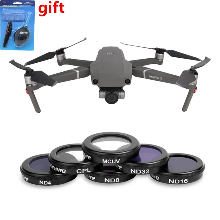 Фильтр для объектива MCUV CPL ND4 ND8 ND16 ND32 + набор очистки DJI MAVIC 2 ZOOM Drone фильтры Защита
