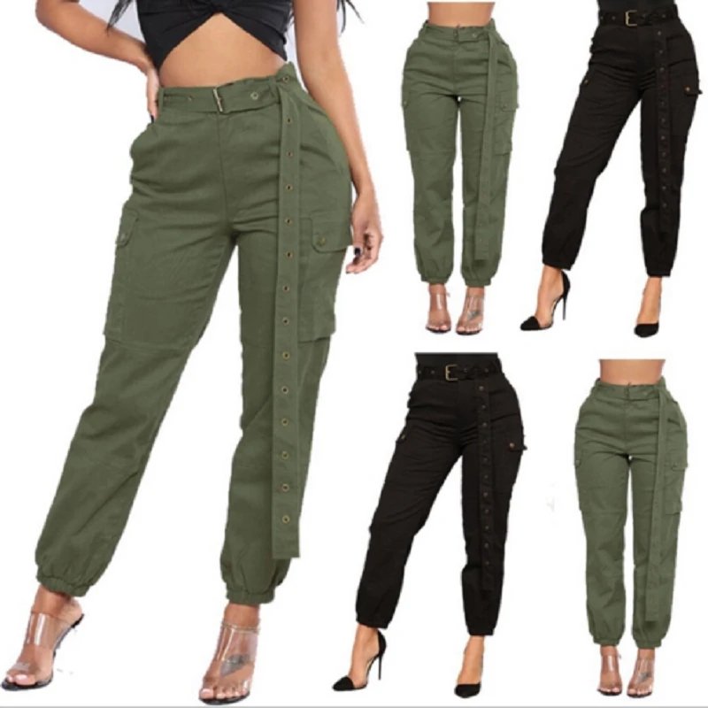 

New Women Fashion Casual Camouflage Cargo Pants Camo Casual Cargo Pants Trousers