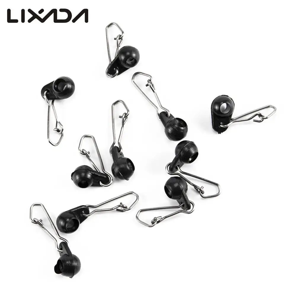 Lixada 10 шт./лот рыболовная застежка молния с бусинами леска Соединительный крючок