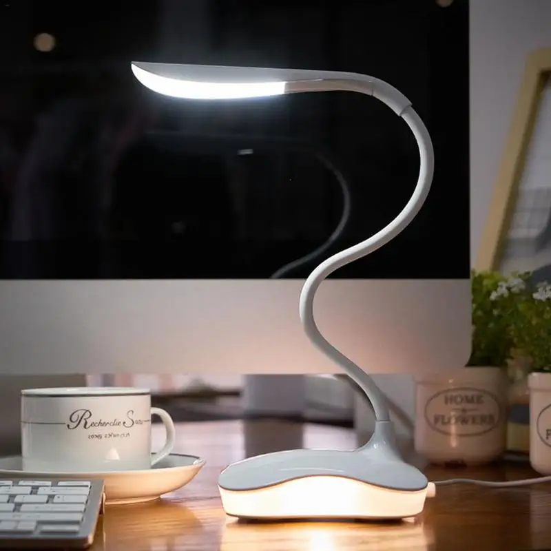 USB 3 уровня затемнения светодиодный настольная лампа для чтения спальня книга
