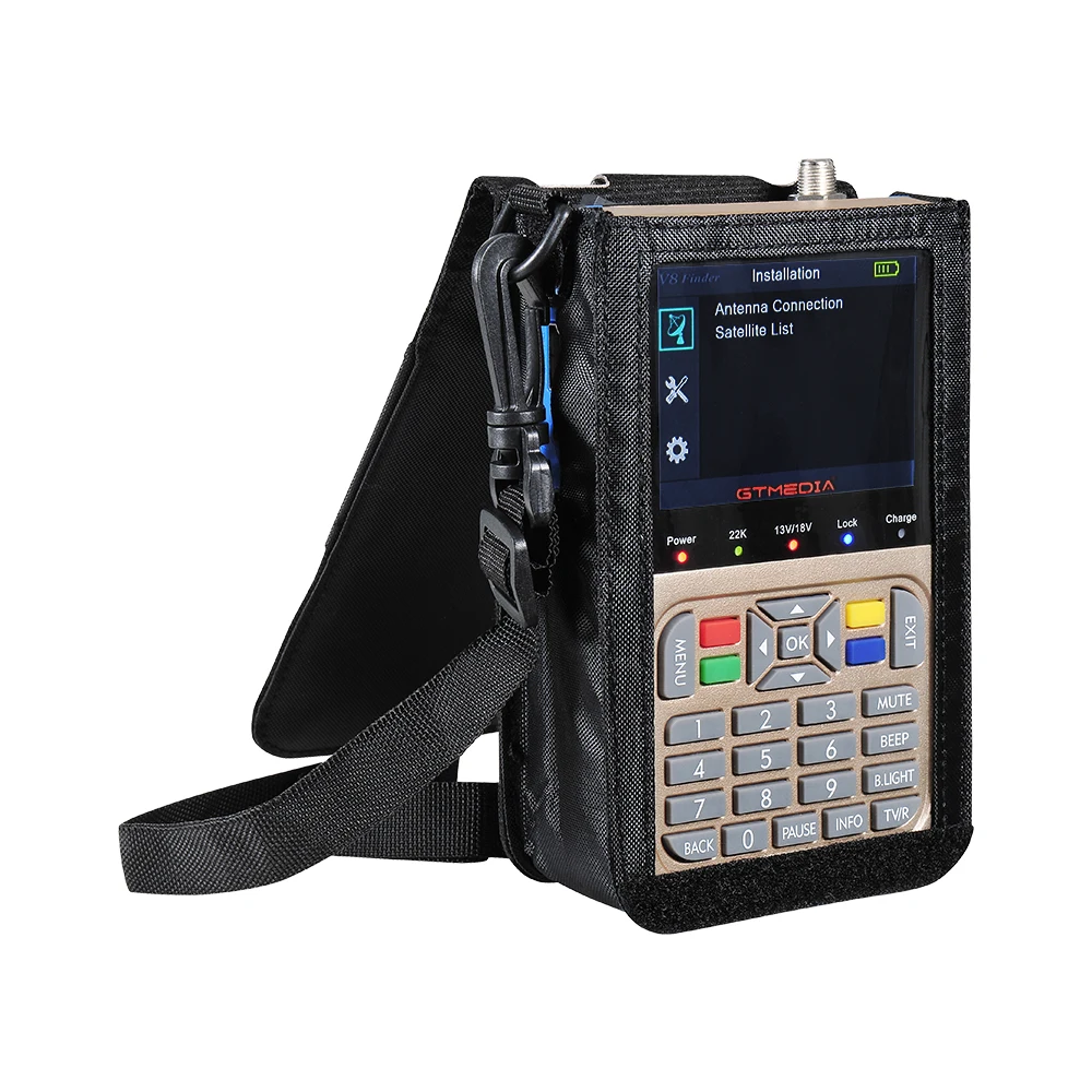 

GTmedia H.265 DVB-S2 DVB-S2X Decoder Digital Satellite Receiver Signal Finders meter MPEG-4 TV Receptor F male 3.5" LCD Screen