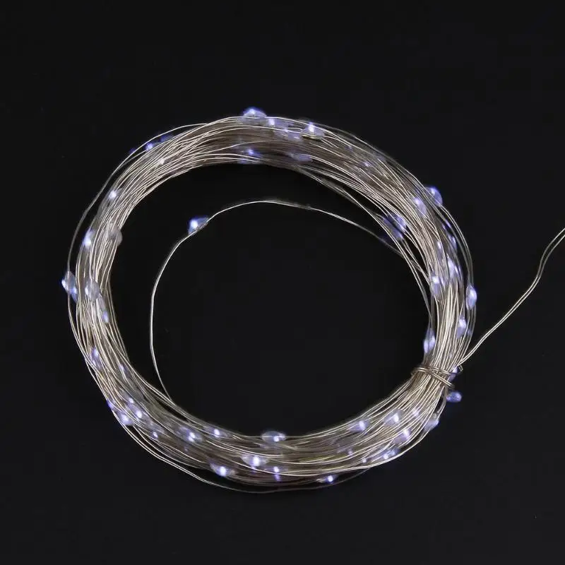 

2pcs 10m 100LED String Solar Light Party Fairy Tree Lamp White Waterproof