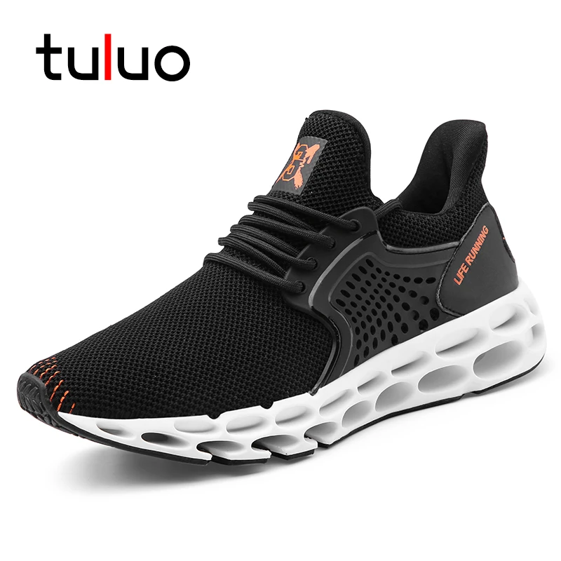 

TULUO Hot Sale Running Shoes for Men Summer Outdoor Jogging Walking Breathable Lightweight Lace-Up Men's Sneakers Sports