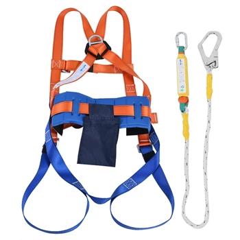 

Aerial Work Fall Protection Full Body Safety Harness Adjustable Belt With Hook