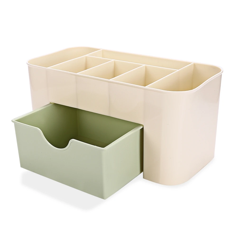 

Plastic Desktop Cosmetic Storage Box Container with Drawer