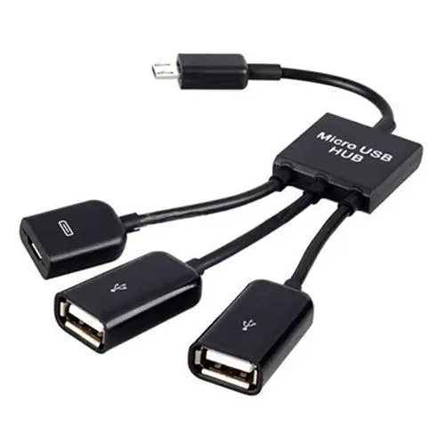 3в1 микро usb-хаб OTG мужчин и женщин двойной USB 2,0 кабель-адаптер для samsung