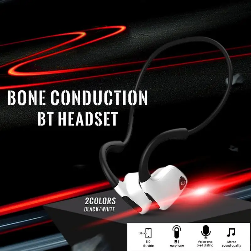 R9 анти капля наушники Bluetooth 5 0 костной проводимости гарнитуры Беспроводные