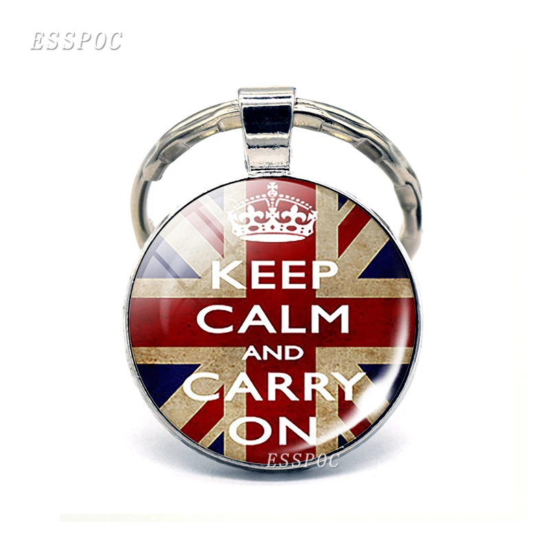 Брелок для ключей с надписью Keep Calm and Carry on|Брелоки| |