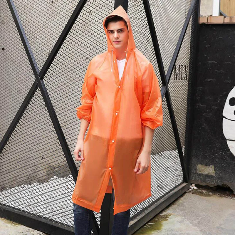 

Fashion EVA Women Raincoat Thickened Waterproof Rain Coat Women Clear Transparent Camping Waterproof Rainwear Suit