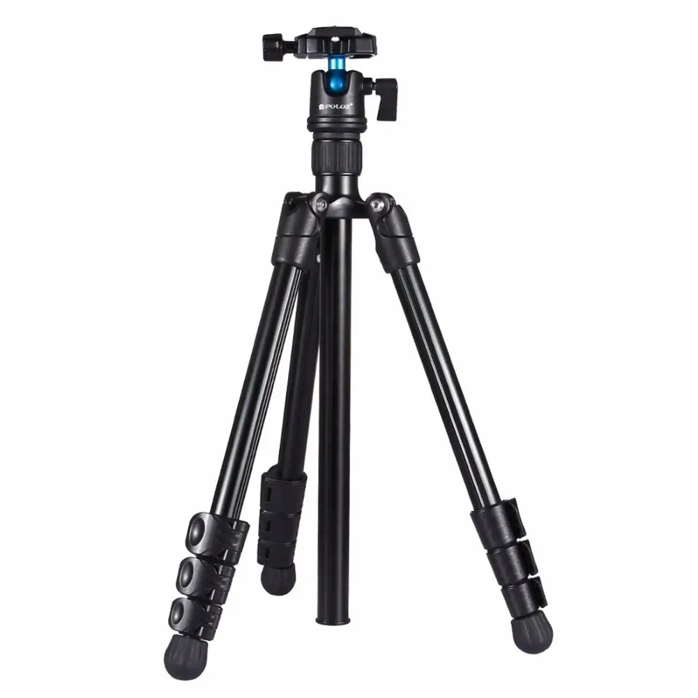 

Hot TTKK PULUZ Foldable Camera Tripod holder 4-Section Folding Legs Metal Tripod Mount with 360 Degree Ball Head for DSLR&Digi