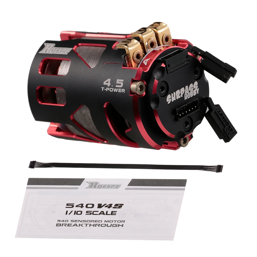 

SURPASS HOBBY ROCKET V4S 540 4.5T Dual Sensored Brushless Racing Motor for MODIFIED 1:10 RC Racing Drifting RC Car Accessories