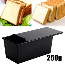 1pc18. 7X10,8X9,5 см черный Хлебница с крышкой антипригарный прямоугольный для хлеба буханка Кондитерские коробки для торта противень для выпечки подходит для домашней кухни