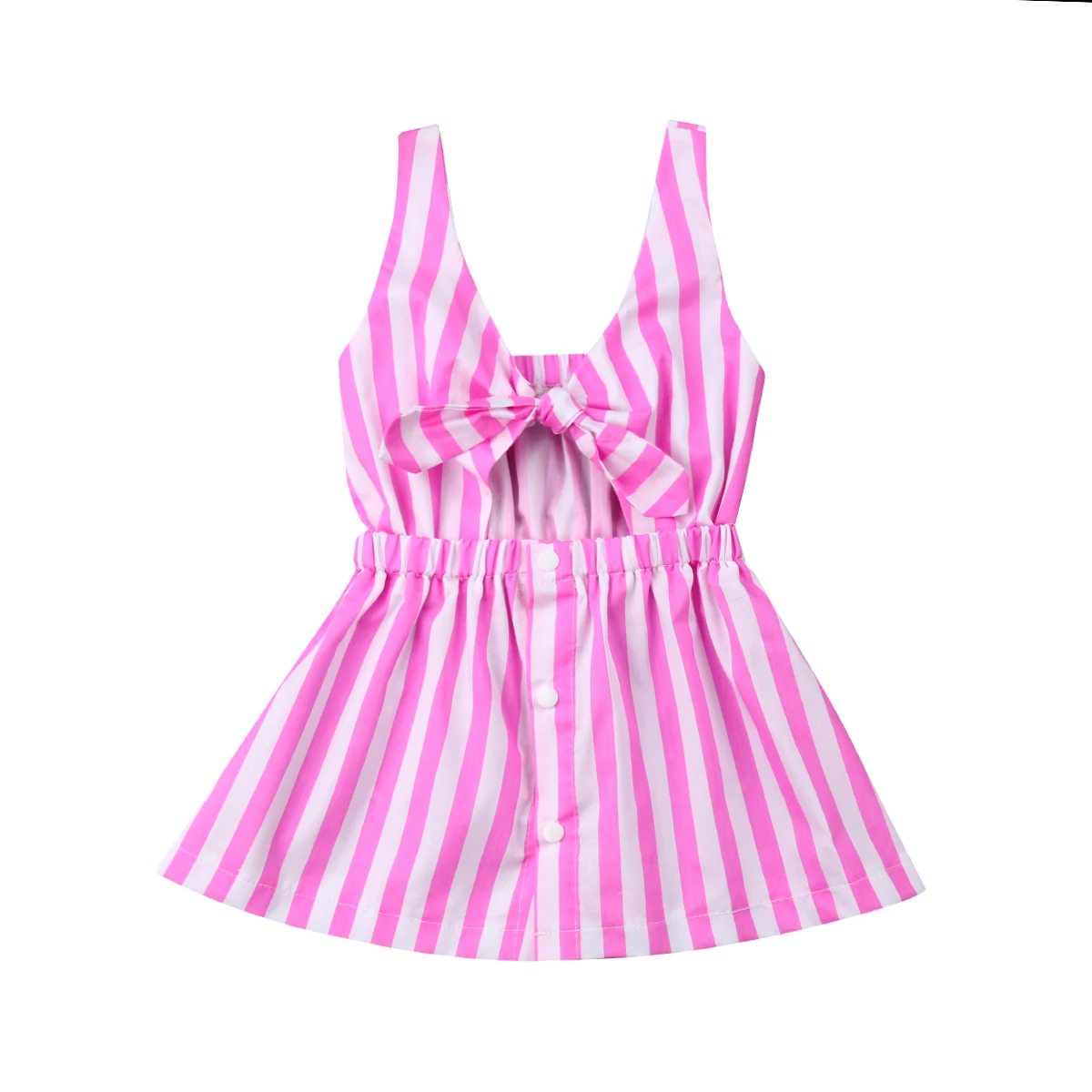 Летнее платье для мамы и дочки; одинаковое розовое платье в полоску с бантом для мамы и дочки; одежда для семьи