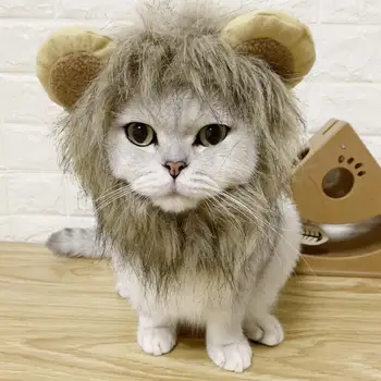 

Pet Imitation Dog Hair Lion Headgear Funny Wig Pet Hat Cap Pet Costume Cat Headwear