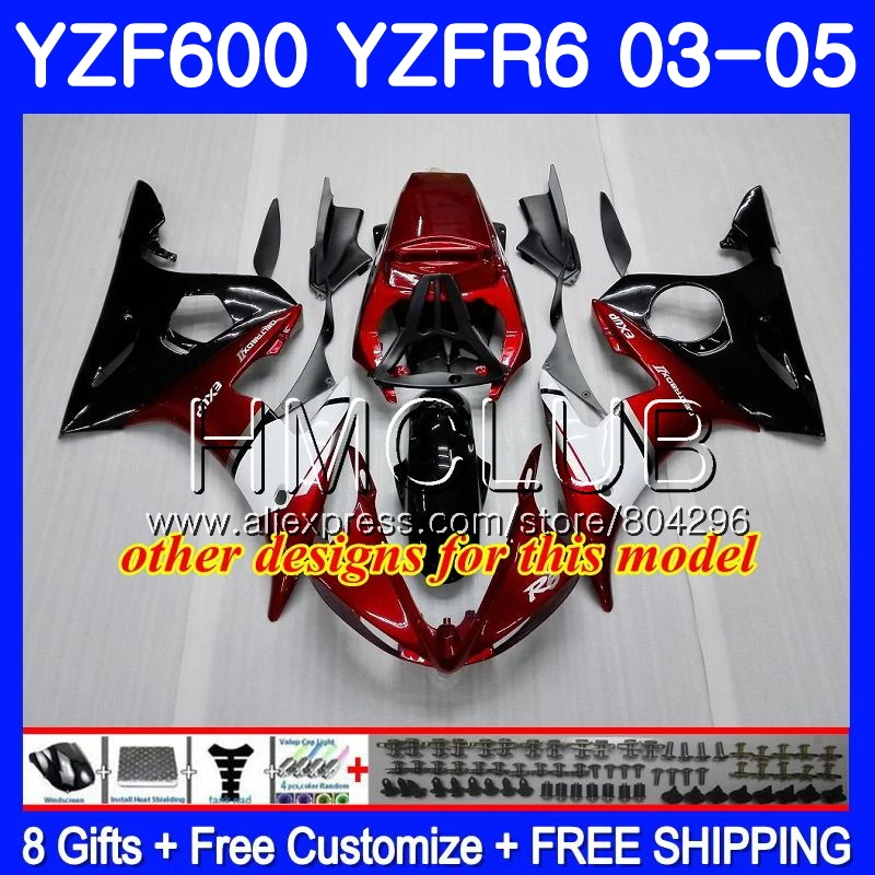 Корпус для YAMAHA Matte black YZF R6 03 05 YZF600 YZFR6 04 101HM.11 R600 600 R 6 2003 2004 2005 обтекатели|Комбинезоны|