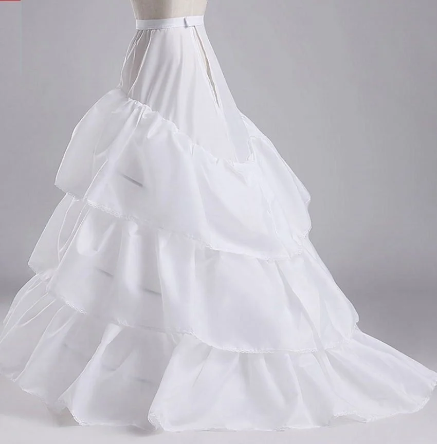 

3 Layers Wedding Petticoat Slip Bridal Crinoline Underskirt Crinolina Hoop Skirt