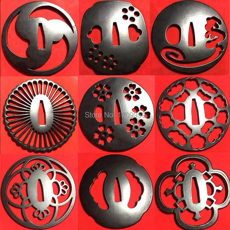 Хорошая железная защита Tsuba для японского самурайский меч катана нож Wakizashi ручной