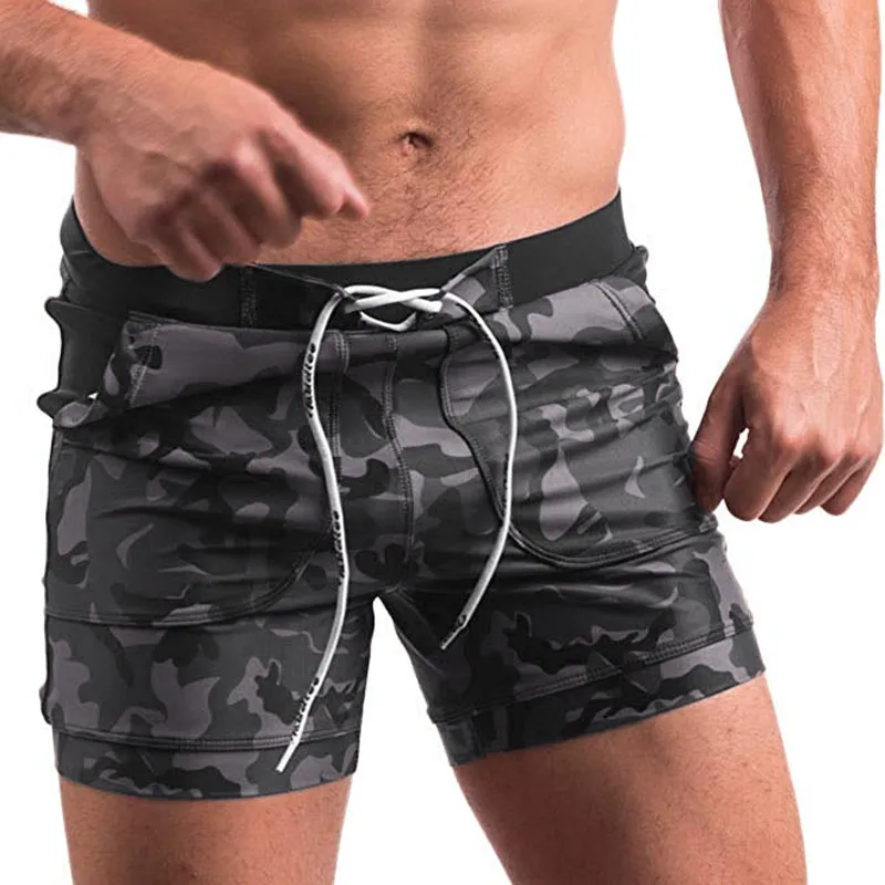 ITFABS Sexy Camo Swimsuit Swimwear for Men maillot de bain Mens Swim Briefs Beach Shorts Swimming Trunks Zwembroek Heren Mayo | Спорт и