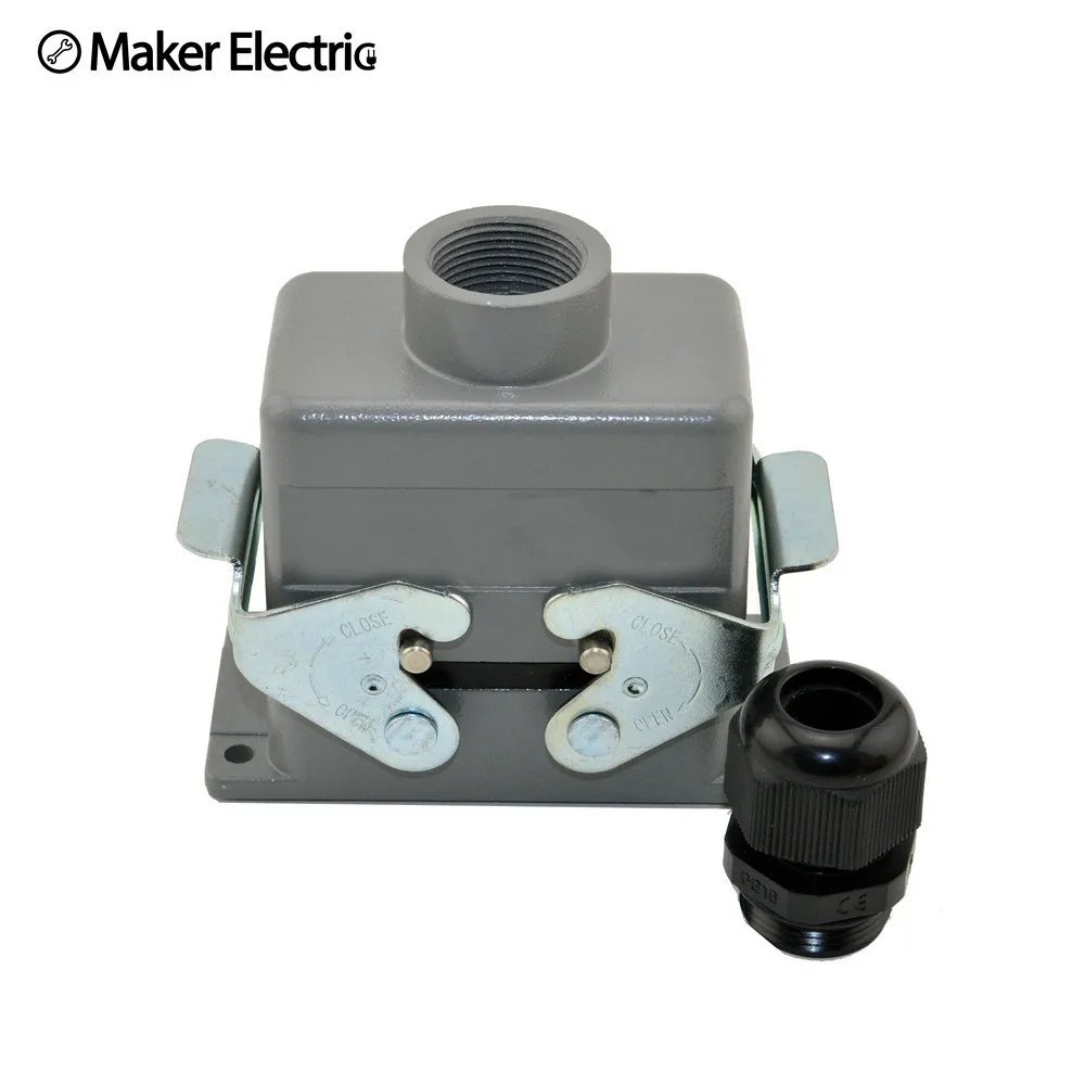 Connector MK-HE-010-2 heavy duty industrial lightning connector 10 core heavy connectors for a single button screw connection Connector MK-HE-010-2 heavy duty industrial lightning connector 10 core heavy connectors for a single button screw connection