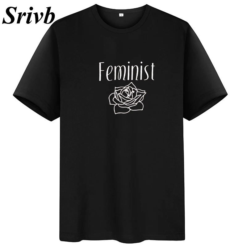 

Srivb Feminist Flower Women Graphic T Shirt Tumblr 2019 Summer Cotton Tee Shirt Women Funny Hipster T-shirt Women Camiseta Mujer
