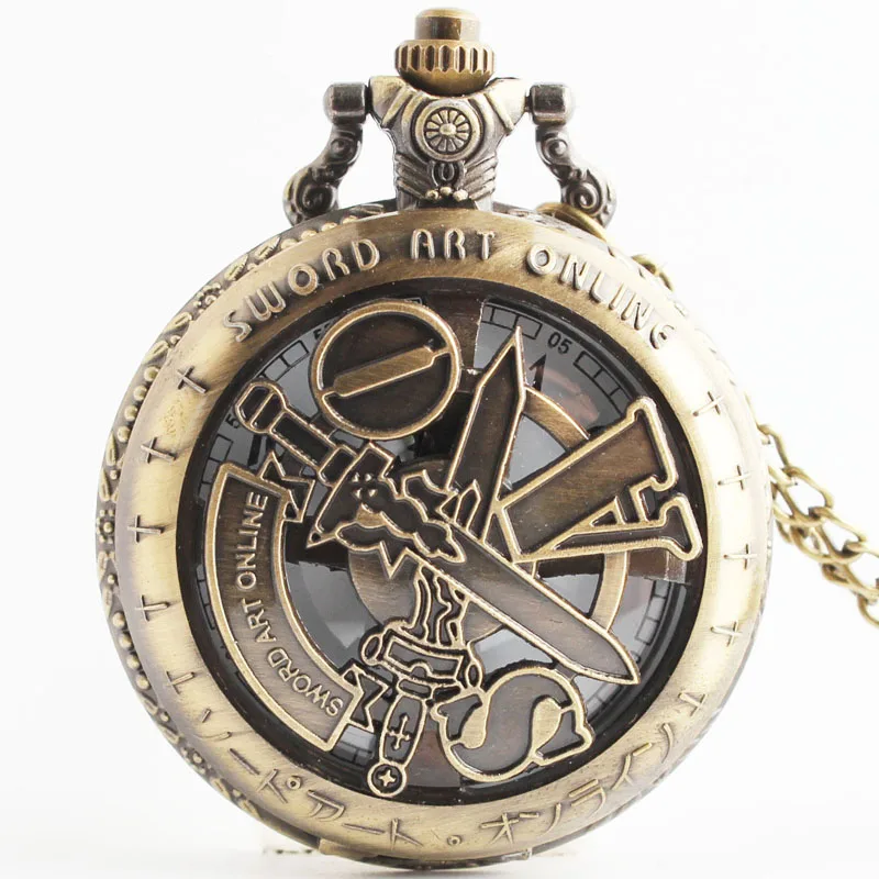 Pocket & Fob Watches Anime Cosolay Sward Art Online Quartz Pocket Watch with Necklace Chain for Women/Men Gift Pocket & Fob Watches Anime Cosolay Sward Art Online Quartz Pocket Watch with Necklace Chain for Women/Men Gift