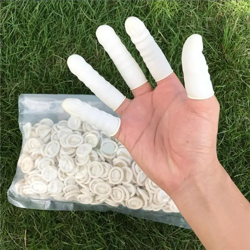 

200pcs/bag Disposable Nail Art Finger Cots Latex Fingertip Protective Cover Nail Art Manicure Tools Kit Rubber Finger Gloves
