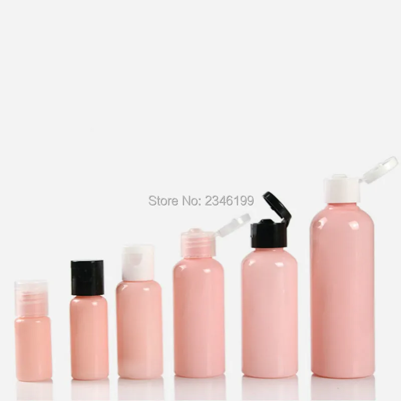 Пустая пластиковая бутылка 100 мл пустая белая крышка Косметический Контейнер Пустой Розовый пластиковая бутылка 50 шт