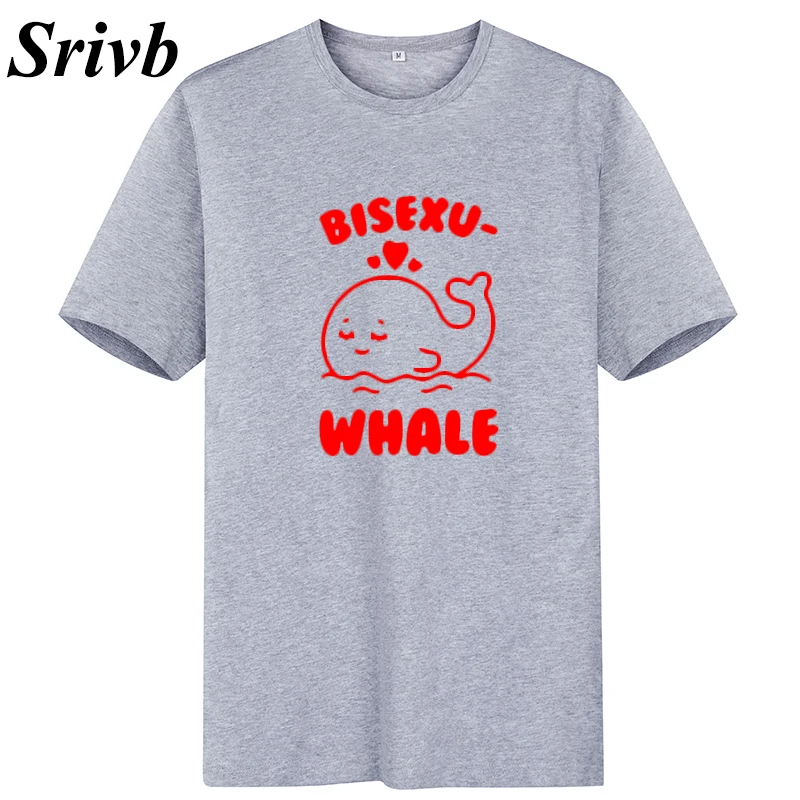 Женская футболка с принтом Srivb Bisexu Whale Забавные футболки графикой большие размеры