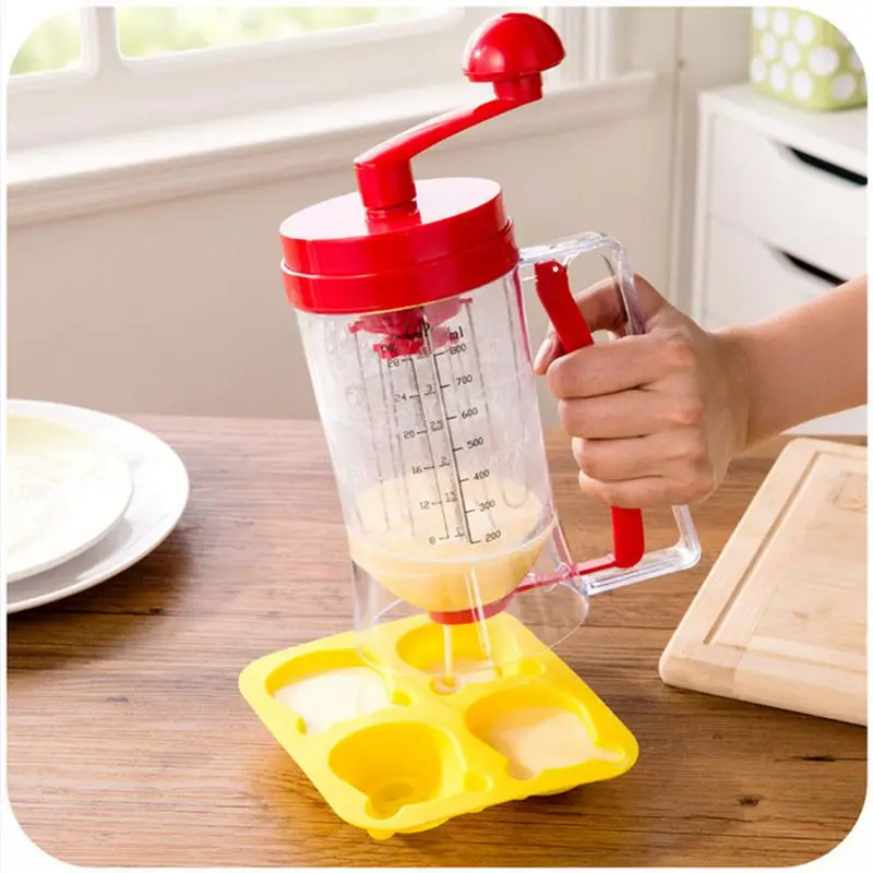 

Manual Pancake Machine 800ml/26.7 OZ Cupcake Funnel Batter Dispenser Cream Separator Tool Cake Dough Dispenser