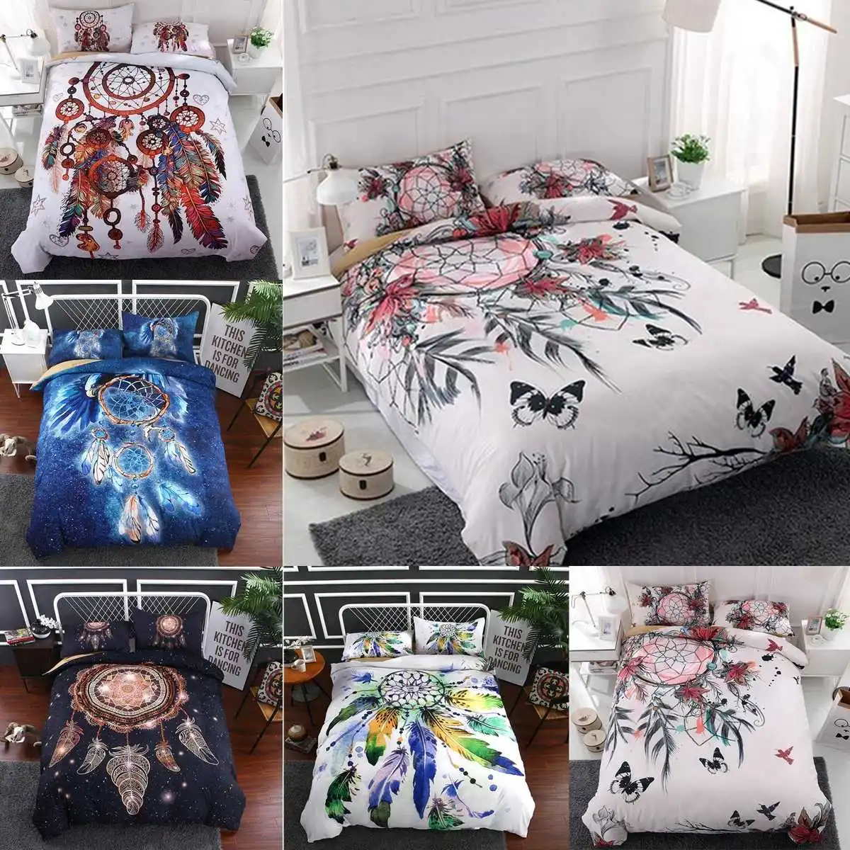 

Dream Catcher Duvet Cover Set Pillowcase Bedding Set 2/3pcs Family Set Include Bed Sheet Duvet Cover Room Decoration Bedspread