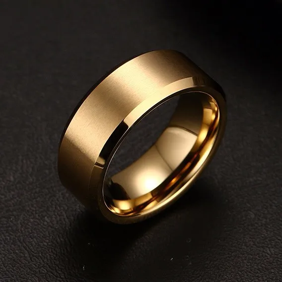 

8mm Brushed Mens Ring Tungsten Carbide Wedding Band