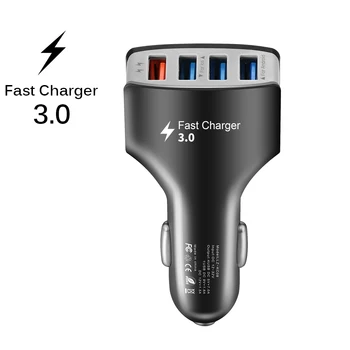 

Car Electronics 3.0 Fast Car Charger 4-Port USB Charger Adaptive Quick Charger For Galaxy S8/S8 Plus IPhone 7 Plus/7 Android