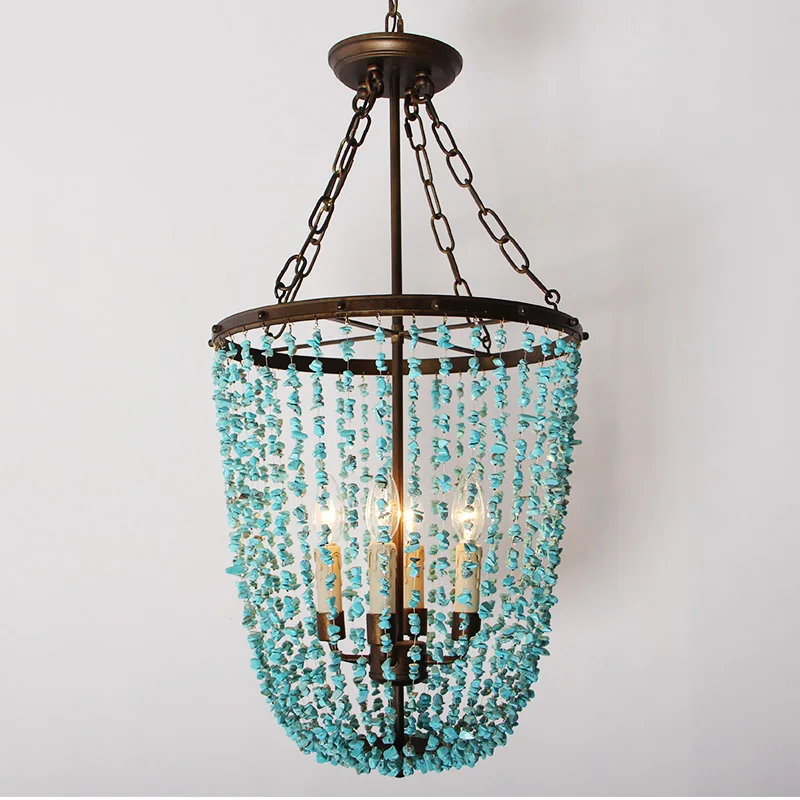 

Novelty Turquoise LED Pendant lamp lighting for Home Luxury modern Light Creative Iron Lamps for Foyer Dining Room pendant lamp