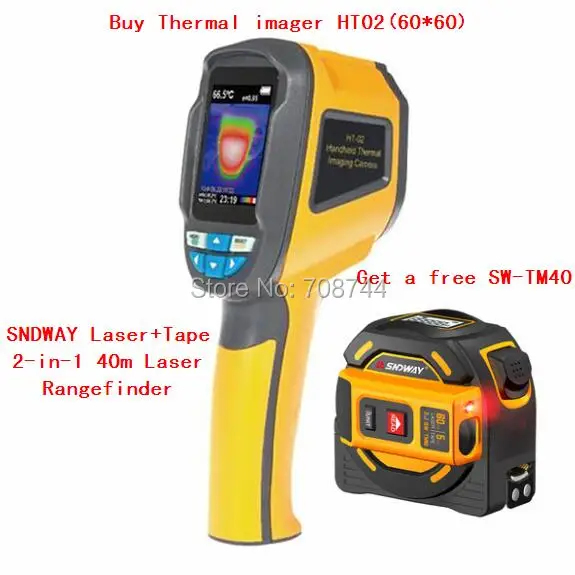 

Fast Delivery IN STOCK HT-02 HT-02D Handheld Thermal Imaging Camera Infrared Thermometer IR Thermal Imager Camera