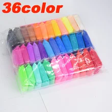 Brinquedo macio de plástico antiestresse, 36 cores/conjunto flutuante de areia, areia, polímero, argila para crianças