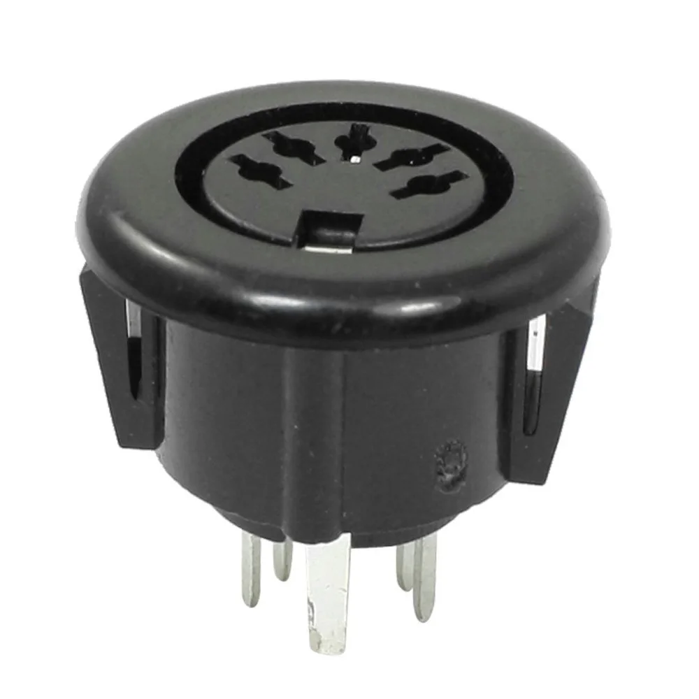 

5 Pin Din Female Jack Cable Plug Connector Adapter Panel Mount Solder for Keyboard